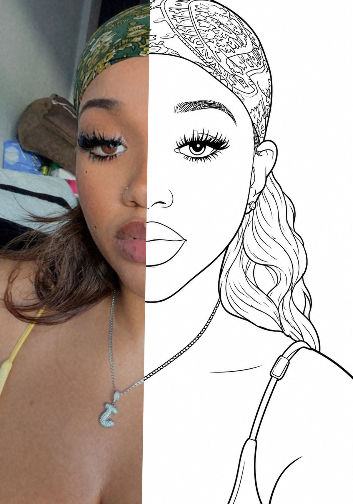 Custom Photo Coloring Canvas